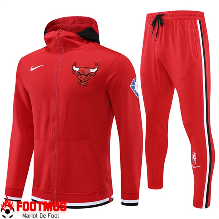 Ensemble Survetement de Foot Chicago Bulls Rouge 2022