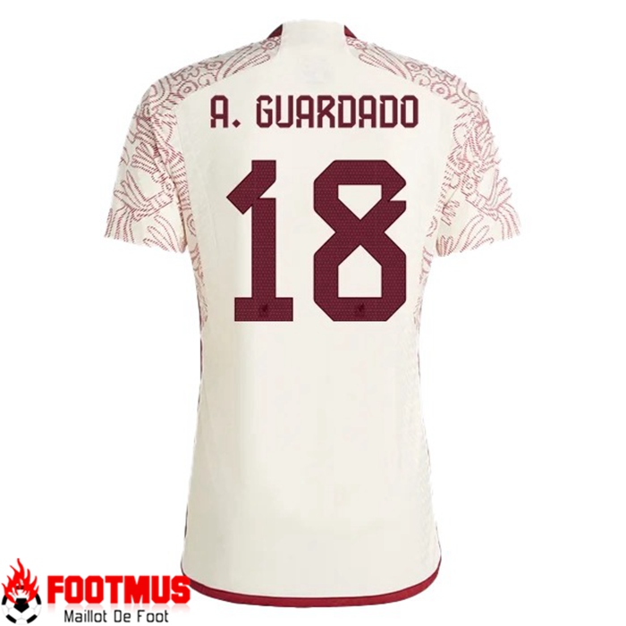 Maillot de Foot Mexique (A. GUARDADO #18) Coupe Du Monde 2022 Exterieur