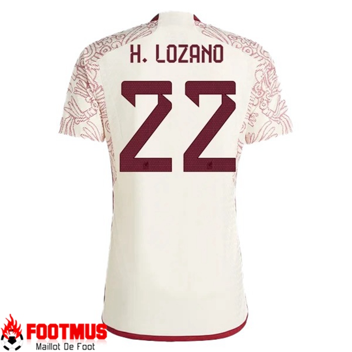 Maillot de Foot Mexique (H. LOZANO #22) Coupe Du Monde 2022 Exterieur