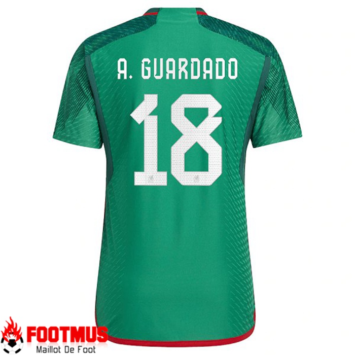 Maillot de Foot Mexique (A. GUARDADO #18) Coupe Du Monde 2022 Domicile