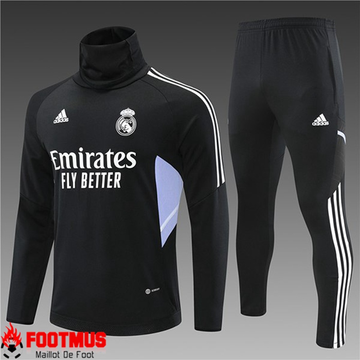 Ensemble Survetement de Foot Real Madrid Enfant Noir 2022/2023
