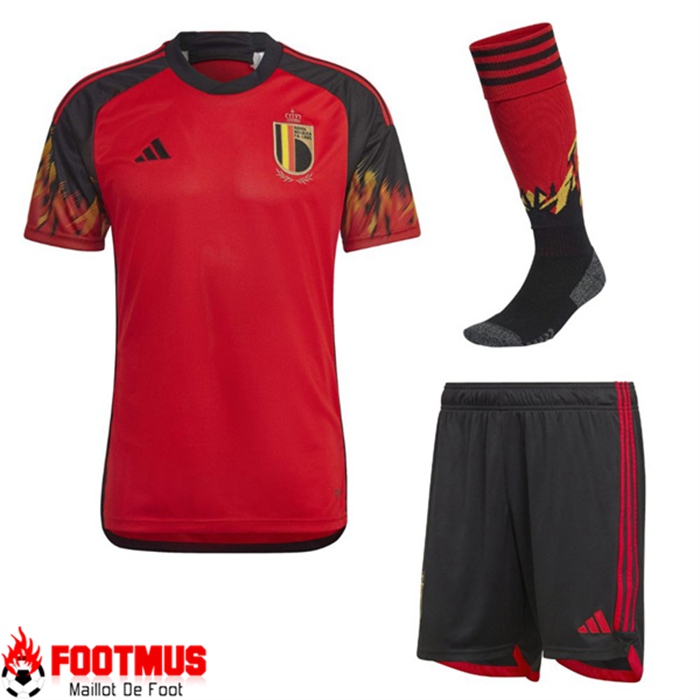Ensemble Maillot Belgique Domicile (Short + Chaussettes) Coupe Du Monde 2022