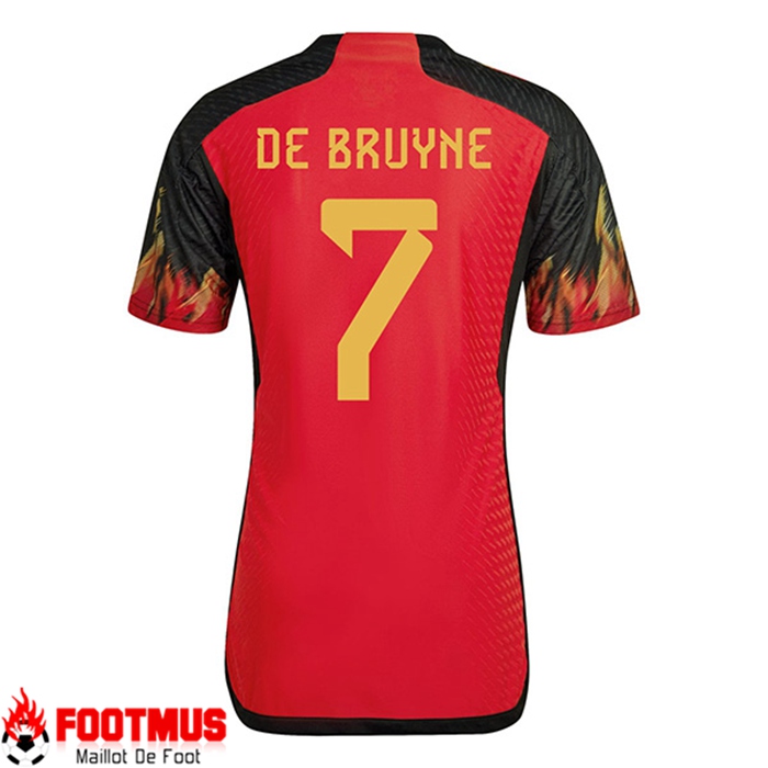Maillot de Foot Belgique （DE BRUYNE #7）Coupe Du Monde 2022 Domicile