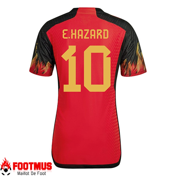 Maillot de Foot Belgique （E.HAZARD #10）Coupe Du Monde 2022 Domicile