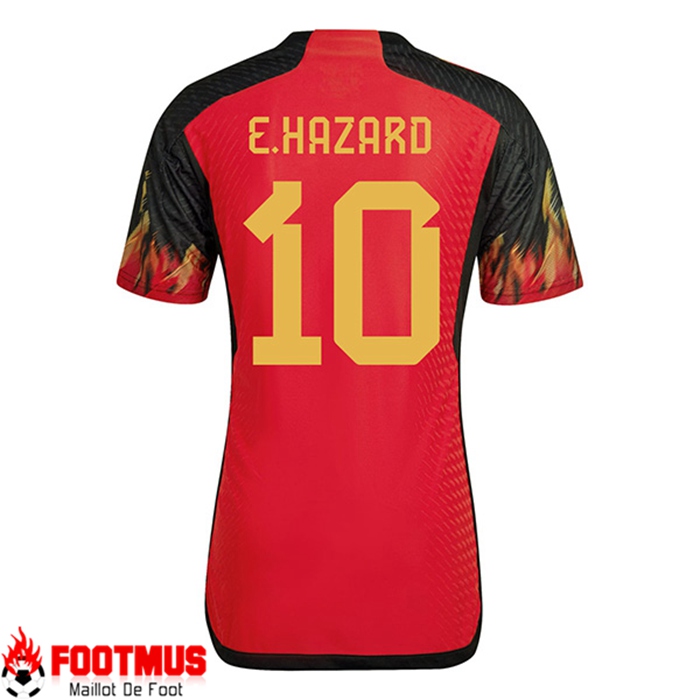 Maillot de Foot Belgique （E.HAZARD #10）Coupe Du Monde 2022 Domicile