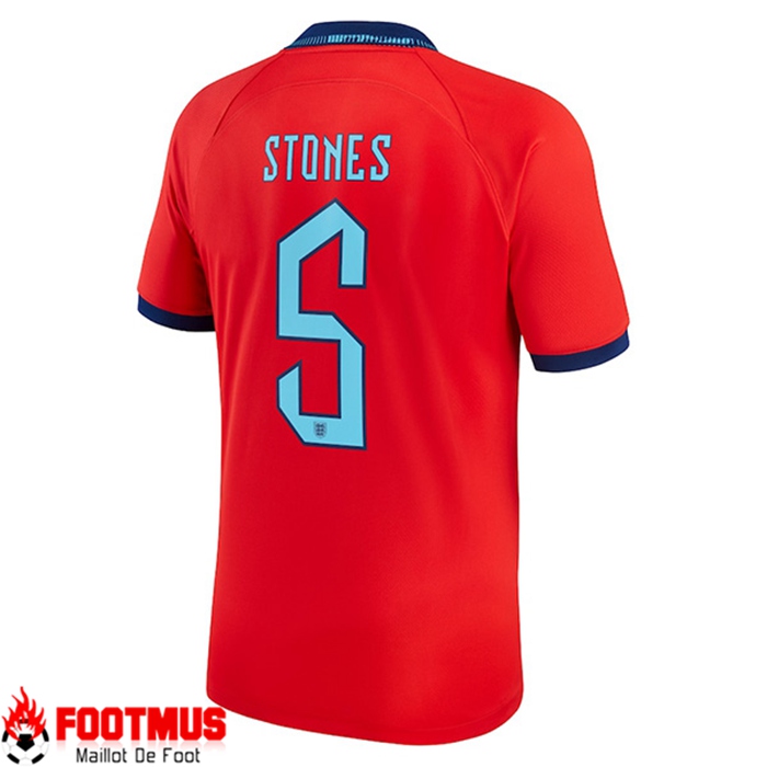 Maillot de Foot Angleterre (STONES #5) Coupe Du Monde 2022 Exterieur