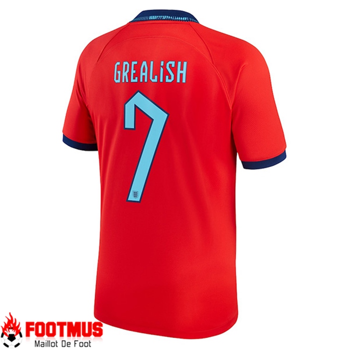 Maillot de Foot Angleterre (GREALISH #7) Coupe Du Monde 2022 Exterieur