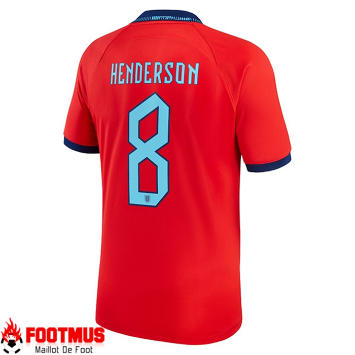 Maillot de Foot Angleterre (HENDERSON #8) Coupe Du Monde 2022 Exterieur