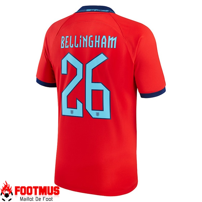 Maillot de Foot Angleterre (BELLINGHAM #26) Coupe Du Monde 2022 Exterieur