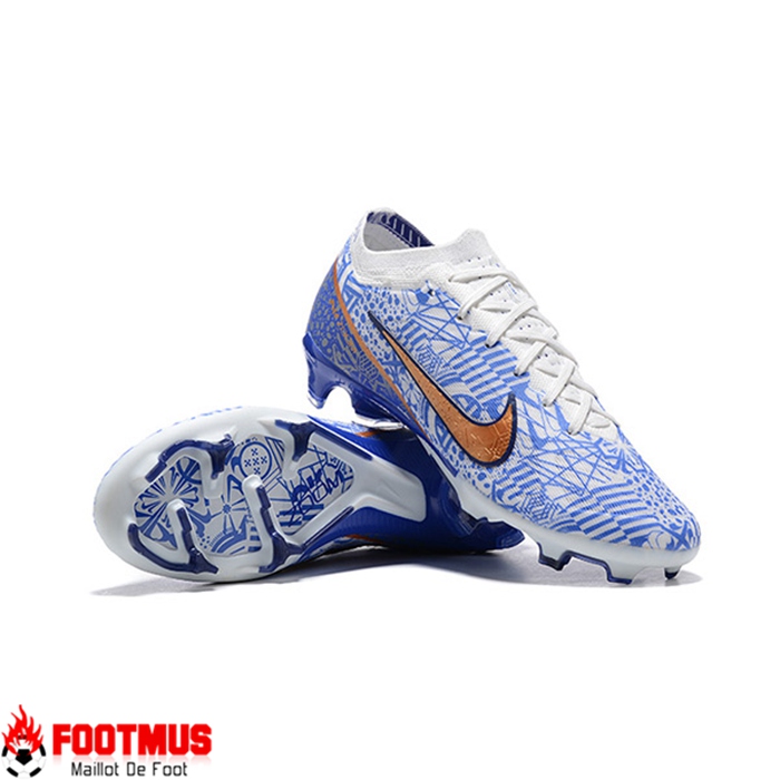 Nike Chaussures de Foot Air Zoom Mercurial Vapor XV Elite FG Bleu/Blanc