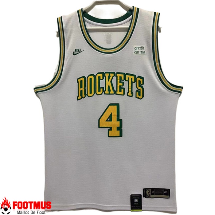 Maillot Houston Rockets (GREEN #4) 2022/23 Blanc