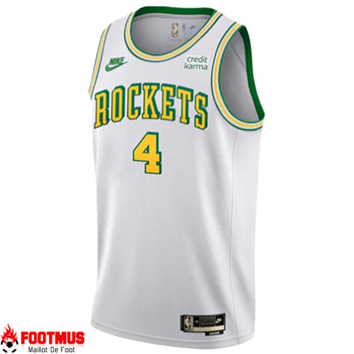 Maillot Houston Rockets (GREEN #4) 2022/23 Blanc