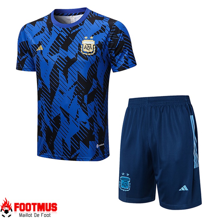 Ensemble Training T-Shirts + Shorts Argentin Bleu 2022/2023