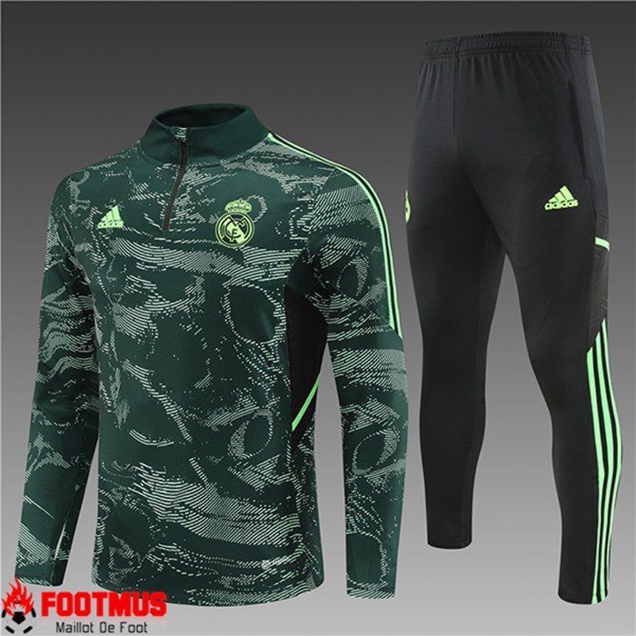 Ensemble Survetement de Foot Real Madrid Enfant Couleur Camouflage 2022/2023