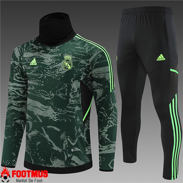 Ensemble Survetement de Foot Real Madrid Enfant Couleur Camouflage 2022/2023