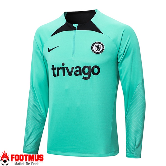 Sweatshirt Training FC Chelsea Vert 2022/2023
