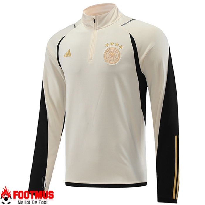 Promo Sweatshirt Training Allemagne Beige 2022/2023 Moins Cher