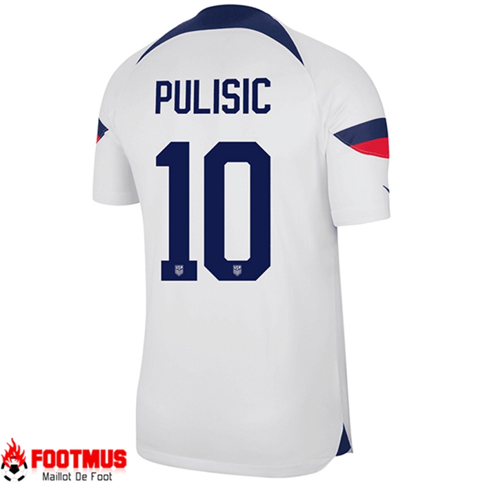 Maillot de Foot Etats-Unis (PULISIC #10) Coupe Du Monde 2022 Domicile