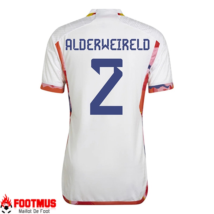 Maillot de Foot Belgique (ALDERWEIRELD #2) Coupe Du Monde 2022 Exterieur