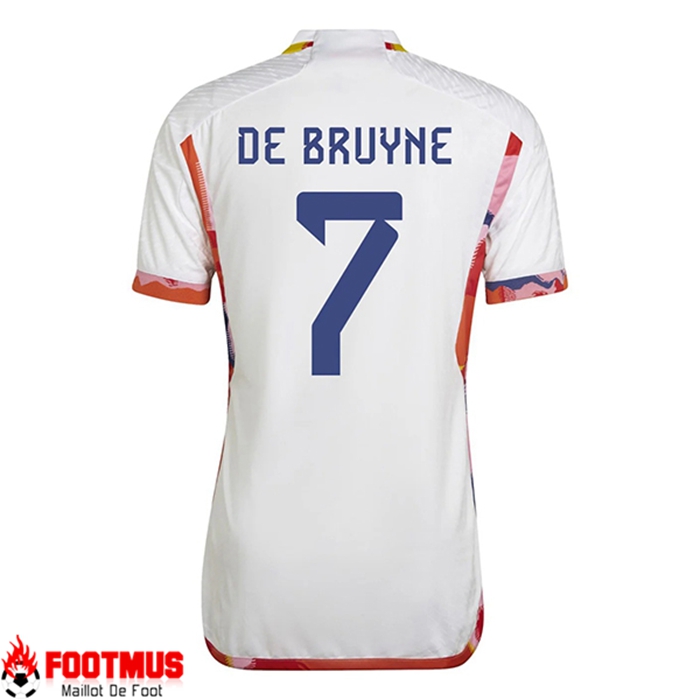 Maillot de Foot Belgique (DE BRUYNE #7) Coupe Du Monde 2022 Exterieur