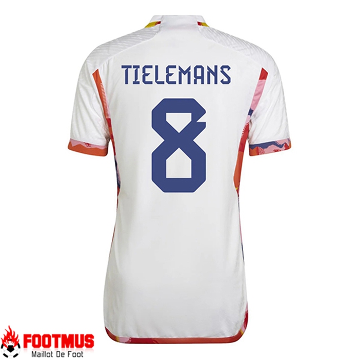 Maillot de Foot Belgique (TIELEMANS #8) Coupe Du Monde 2022 Exterieur