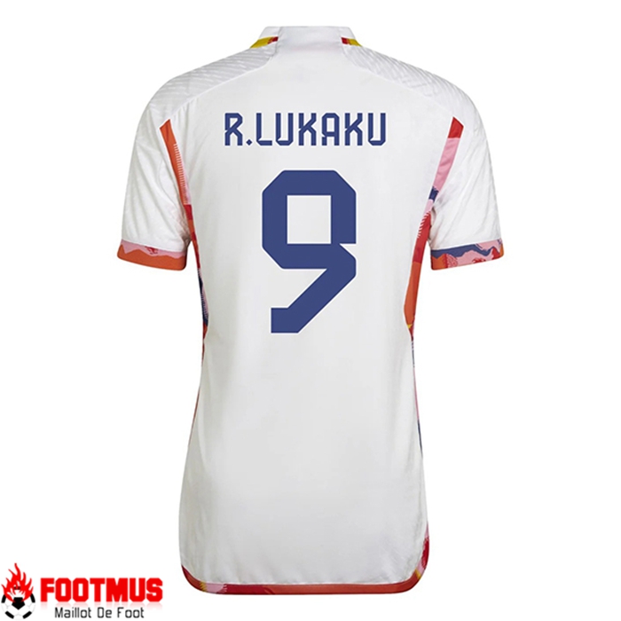Maillot de Foot Belgique (R.LUKAKU #9) Coupe Du Monde 2022 Exterieur