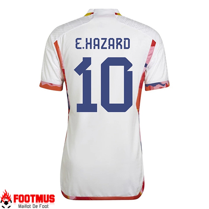 Maillot de Foot Belgique (E.HAZARD #10) Coupe Du Monde 2022 Exterieur