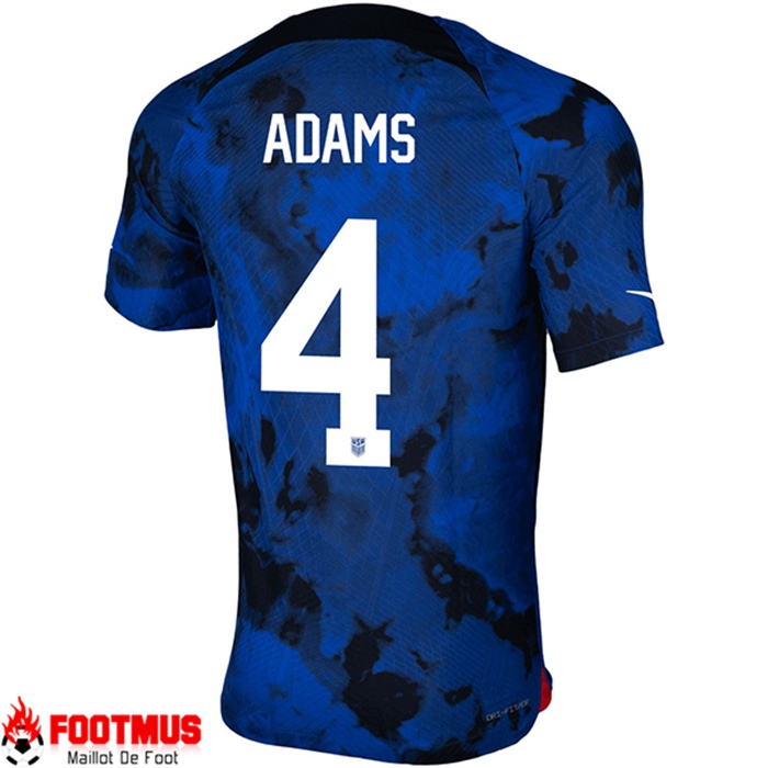 Maillot de Foot Etats-Unis (ADAMS #4) Coupe Du Monde 2022 Exterieur