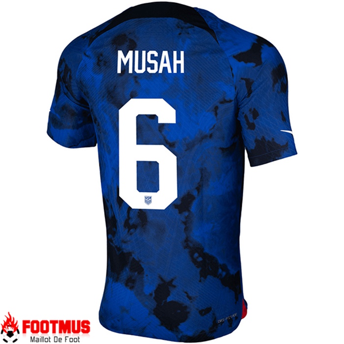 Maillot de Foot Etats-Unis (MUSAH #6) Coupe Du Monde 2022 Exterieur