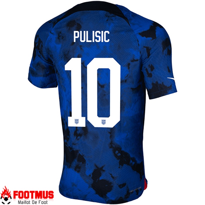 Maillot de Foot Etats-Unis (PULISIC #10) Coupe Du Monde 2022 Exterieur
