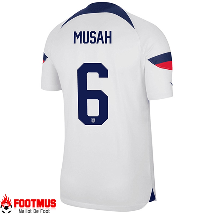 Maillot de Foot Etats-Unis (MUSAH #6) Coupe Du Monde 2022 Domicile