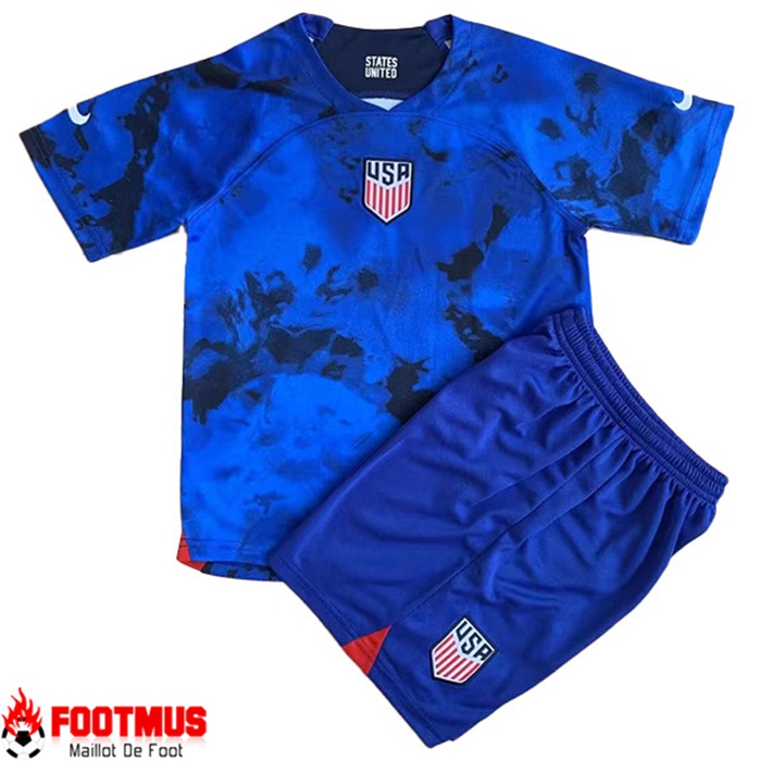 Maillot de Foot États-Unis Enfant Exterieur Coupe Du Monde 2022