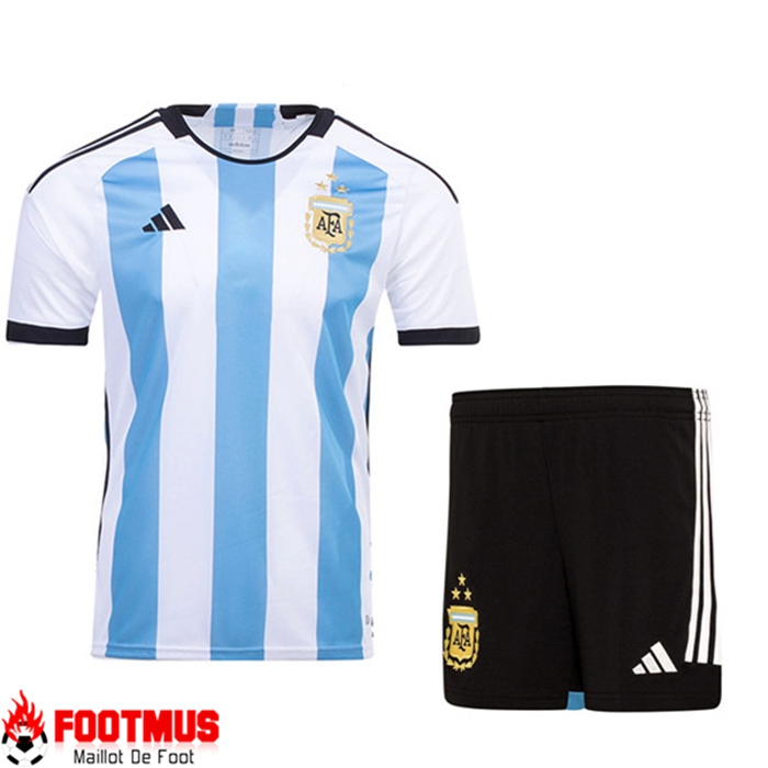 Nouveau Maillot de Foot Argentine 3 Stars Enfant Domicile 2022/2023