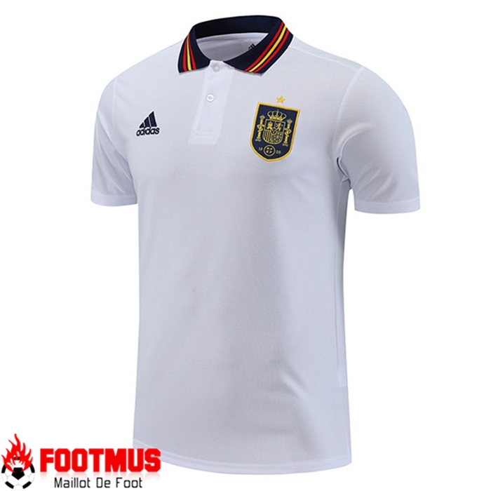 Polo Foot Espagne Blanc 2022/2023