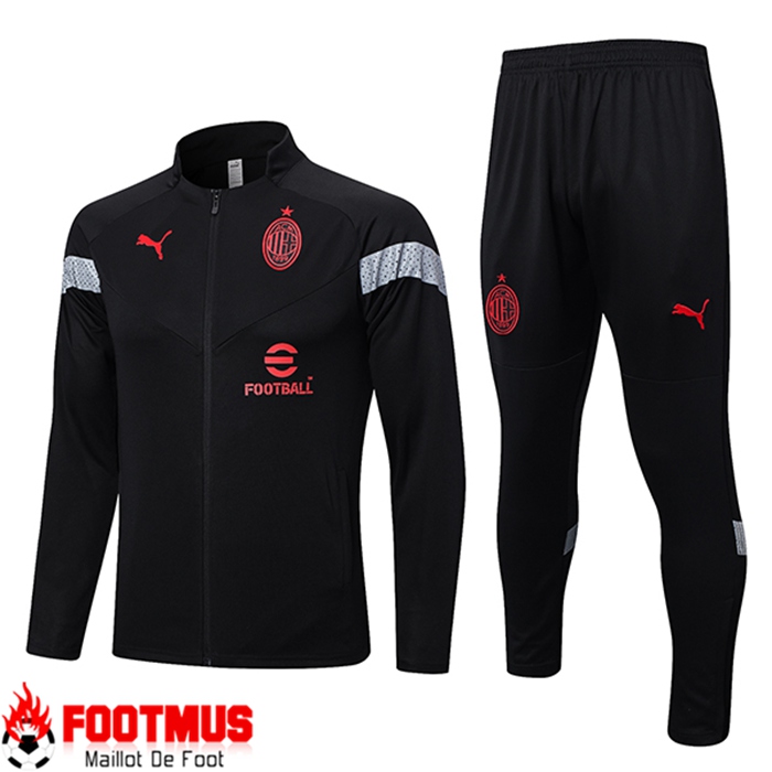 Ensemble Veste Survetement Milan AC Noir 2022/2023