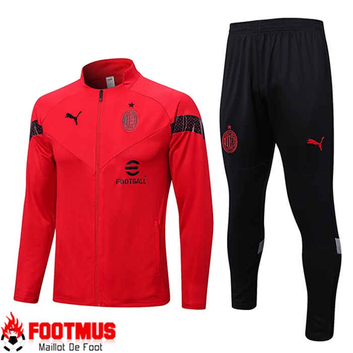 Ensemble Veste Survetement Milan AC Rouge 2022/2023