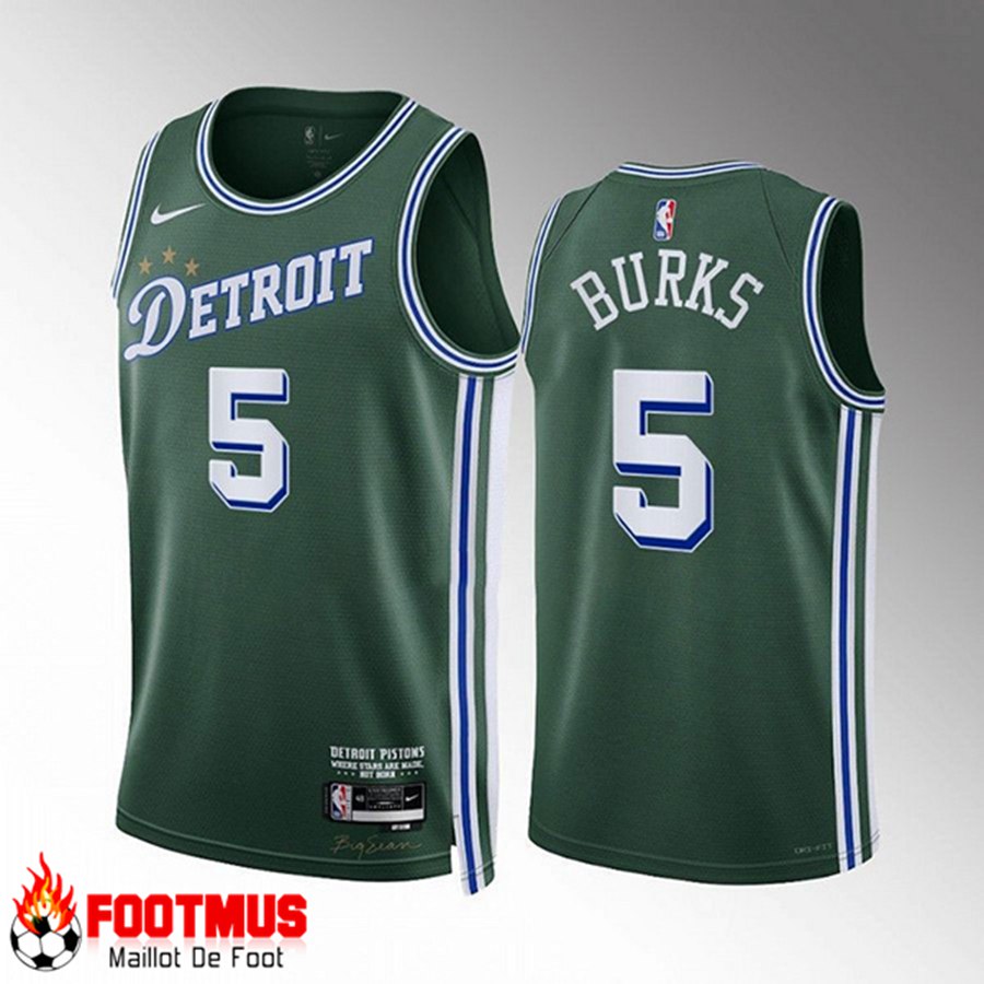 Maillot Detroit Pistons (BURKS #5) 2022/23 Vert