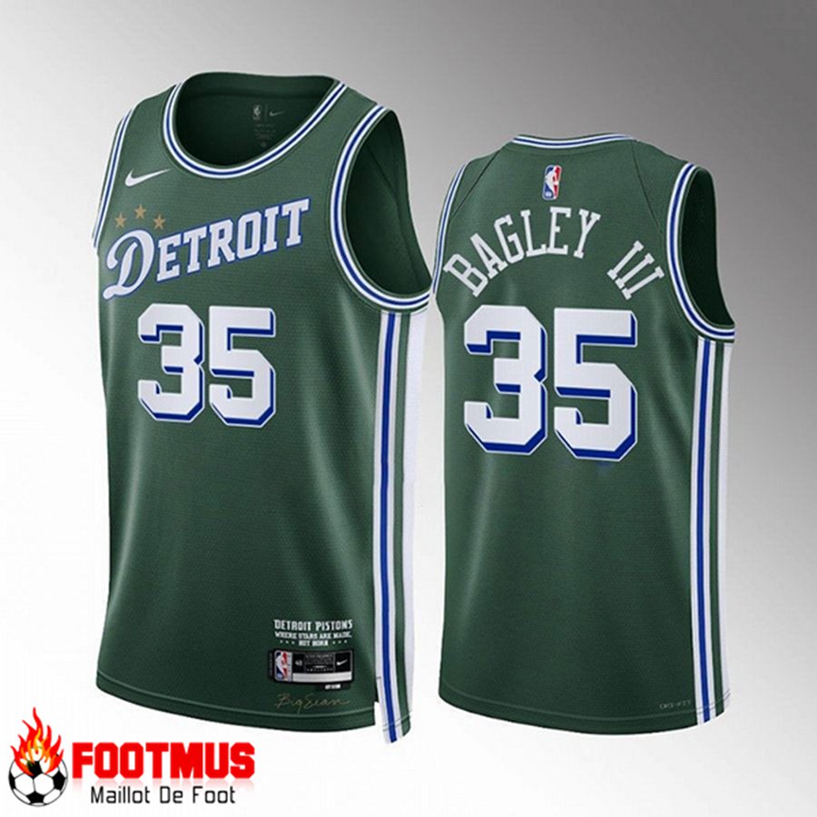 Maillot Detroit Pistons (BAGLEY III #35) 2022/23 Vert
