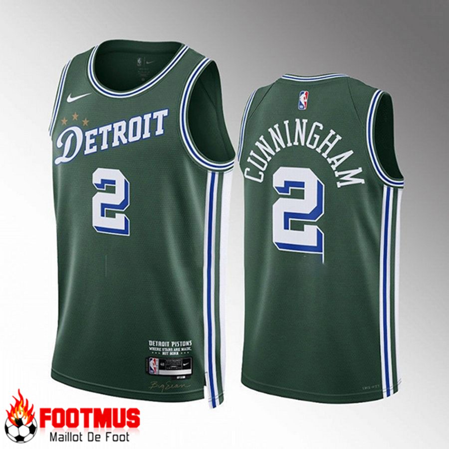 Maillot Detroit Pistons (CUNNINGHAM #2) 2022/23 Vert