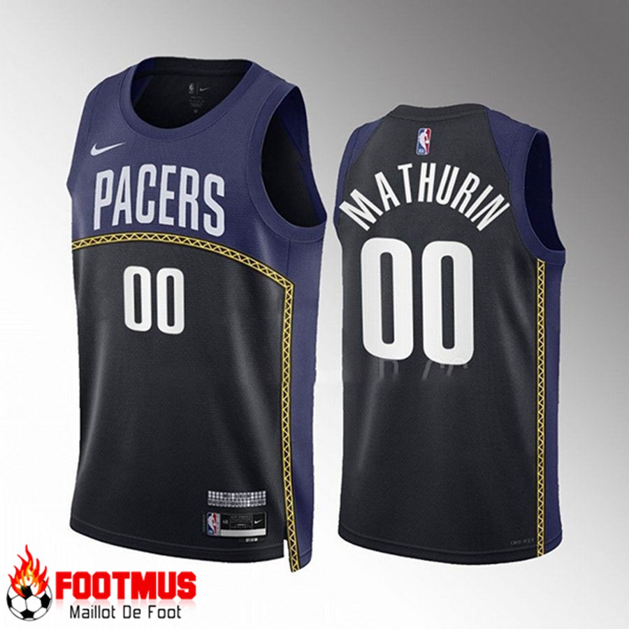 Maillot Indiana Pacers (MATHURIN #00) 2022/23 Noir/Bleu