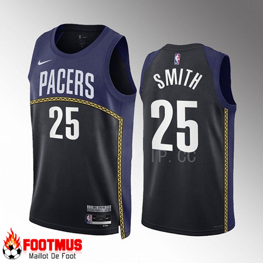 Maillot Indiana Pacers (SMITH #25) 2022/23 Noir/Bleu
