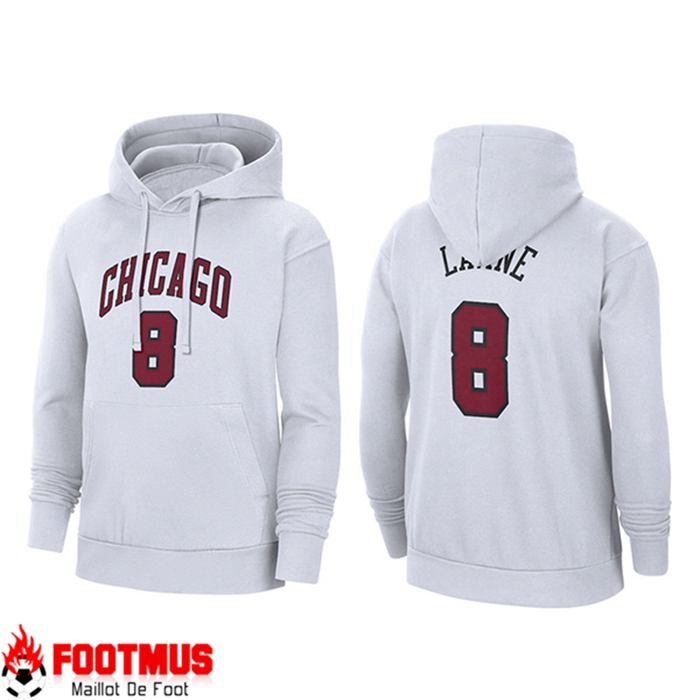 Sweatshirt Training Capuche Chicago Bulls Blanc 2023