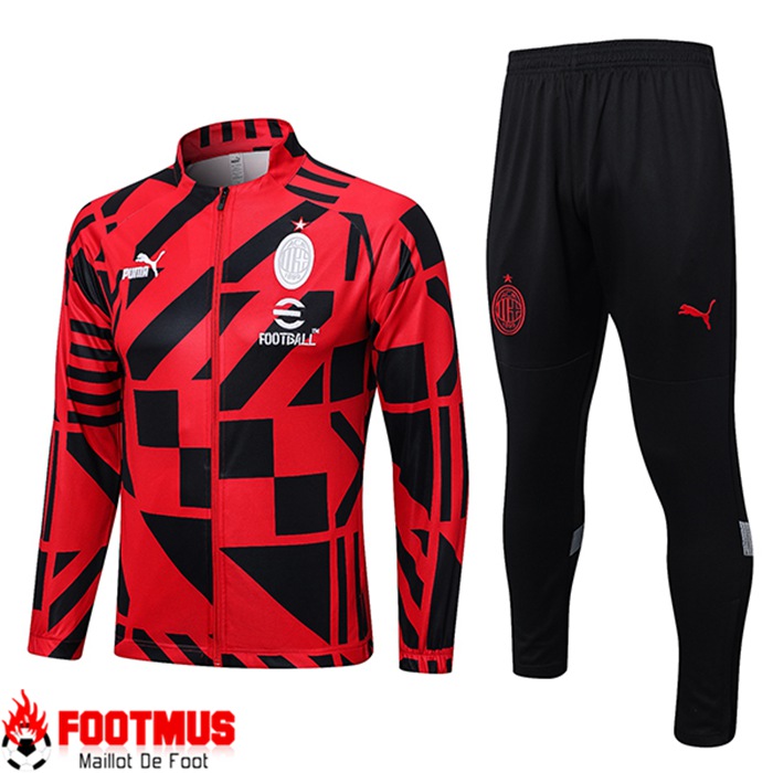 Ensemble Survetement de Foot - Veste Milan AC Rouge 2022/2023