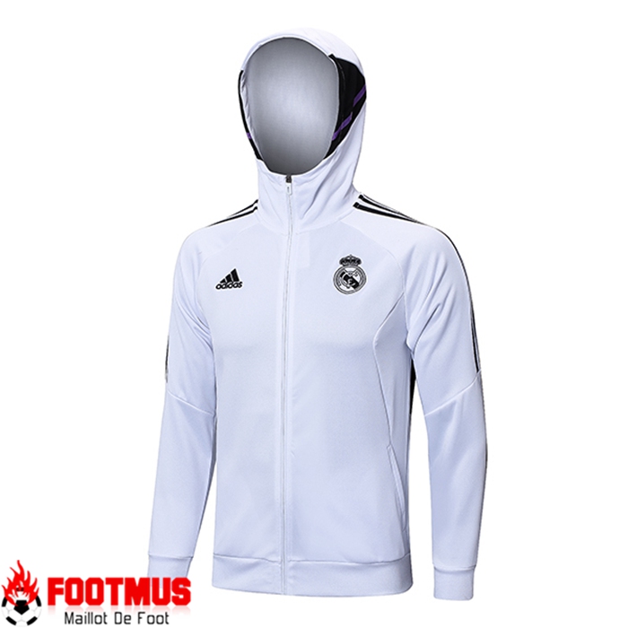 Veste A Capuche Real Madrid Blanc 2022/2023
