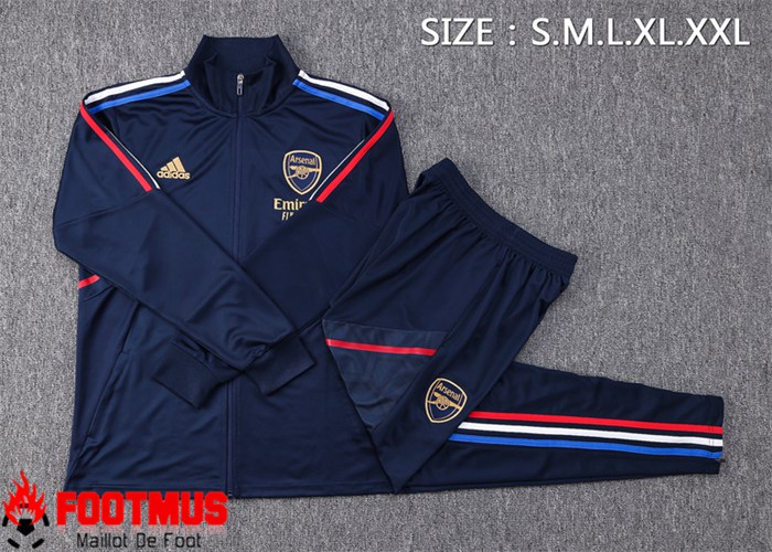 Boutique Ensemble Survetement de Foot Veste Arsenal Bleu Marine 2023/