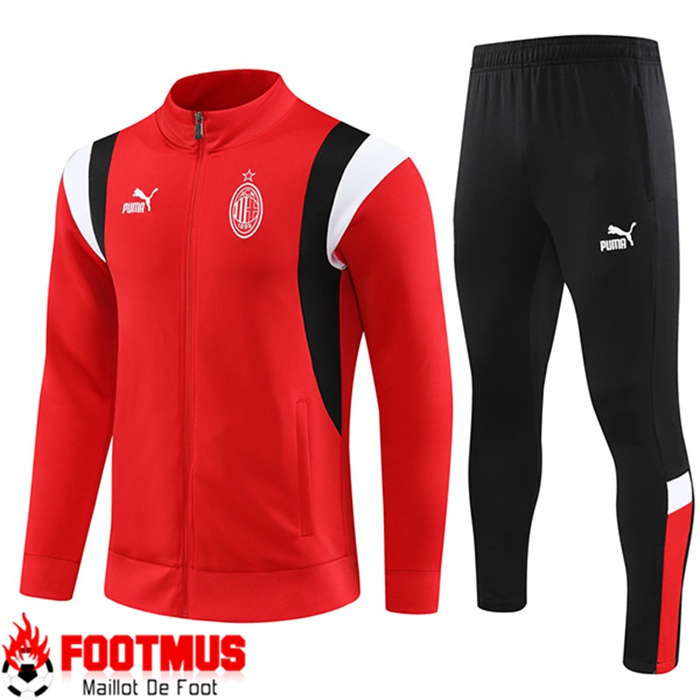 Ensemble Survetement de Foot - Veste Milan AC Rouge 2023/2024