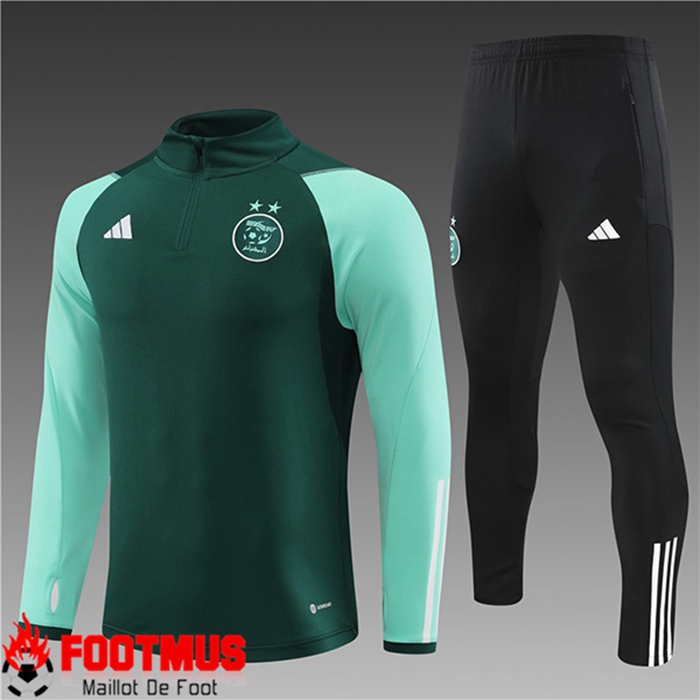 Ensemble Survetement de Foot Algeria Enfant Vert 2023/2024