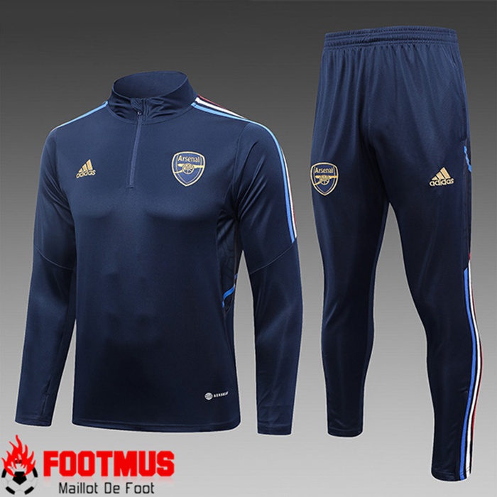 Ensemble Survetement de Foot Arsenal Enfant Bleu Marine 2023/2024