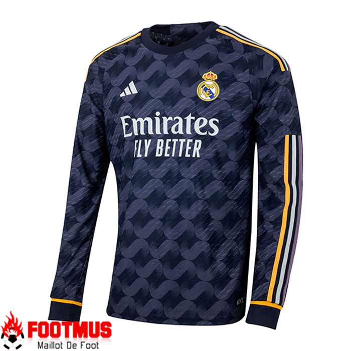Prix Maillot Real Madrid Exterieur Manche Longue 2023/2024 Pas Cher
