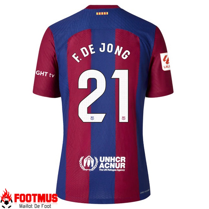 Maillot de Foot Barcelona (F. DE JONG #21) 2023/2024 Domicile